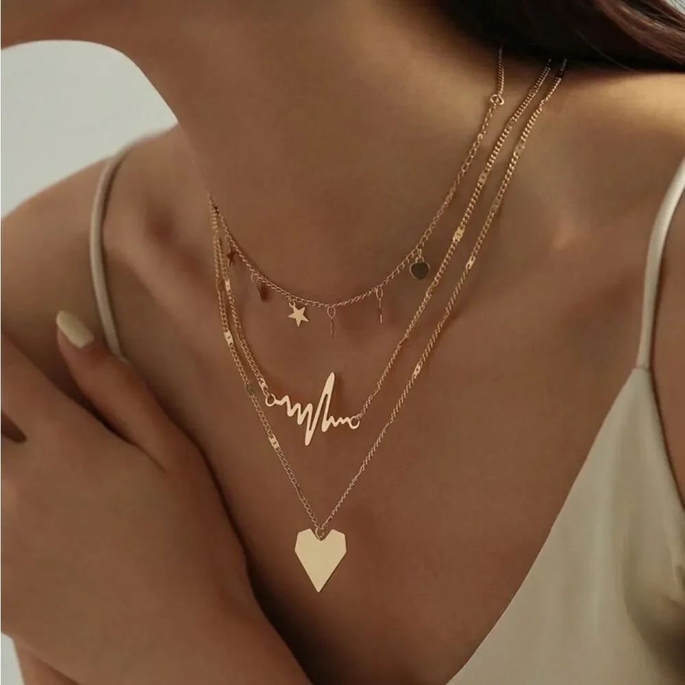 Gold Layered Necklace Set R203